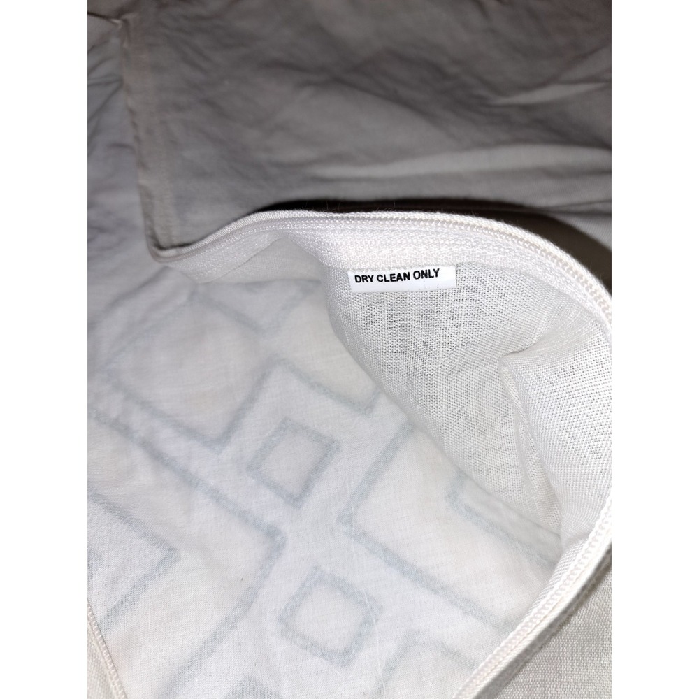 Callisto Home Geometric Beaded Pillow Cover Euro Shams Neutral - Picture 8 of 8